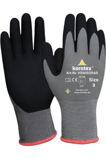 Gant en mousse de nitrile "Izmir" - Black/grey