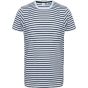 SF Clothing Unisex striped T white/oxford_navy