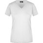 James&Nicholson Ladies´ Slim Fit V-T white