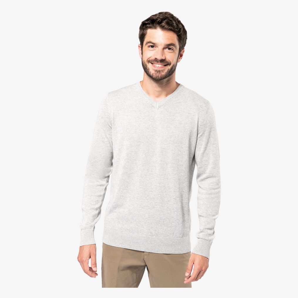 Pull col en V écoresponsable homme Kariban