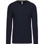 Kariban T-shirt col V manches longues navy