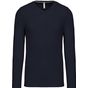 kariban T-shirt col V manches longues - navy - L