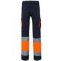 Velilla Pantalon multipoches bicolore haute visibilité navy/fluo_orange