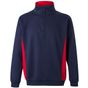 Velilla Sweat bicolore zippé navy/red