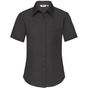 fruit of the loom Short Sleeve Poplin Shirt Lady-Fit noir