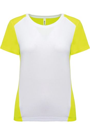 T-shirt de sport écoresponsable bicolore femme