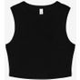 Bella Women's micro rib muscle crop tank solid_black_blend