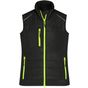 James&Nicholson Ladies´ Hybrid Vest black/neon_yellow