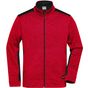 James&Nicholson Men´s Knitted Workwear Fleece Jacket -STRONG- red_melange/black