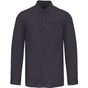 Kariban Chemise col mao manches longues zinc