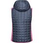 James&Nicholson Ladies´ Knitted Hybrid Vest pink_melange/anthracite_melange