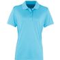 Premier Polo piqué Coolchecker® pour femme turquoise