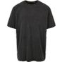 Build Your Brand Acid Washed Heavy Oversize Tee black