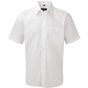 Russell Collection Men’s short sleeve classic polycotton poplin shirt white