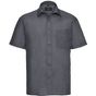 Russell Collection Men’s short sleeve classic polycotton poplin shirt convoy_grey
