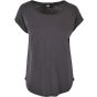 Build Your Brand Ladies Long Slub Tee dark_shadow