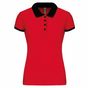 Kariban Polo piqué bicolore femme red/black