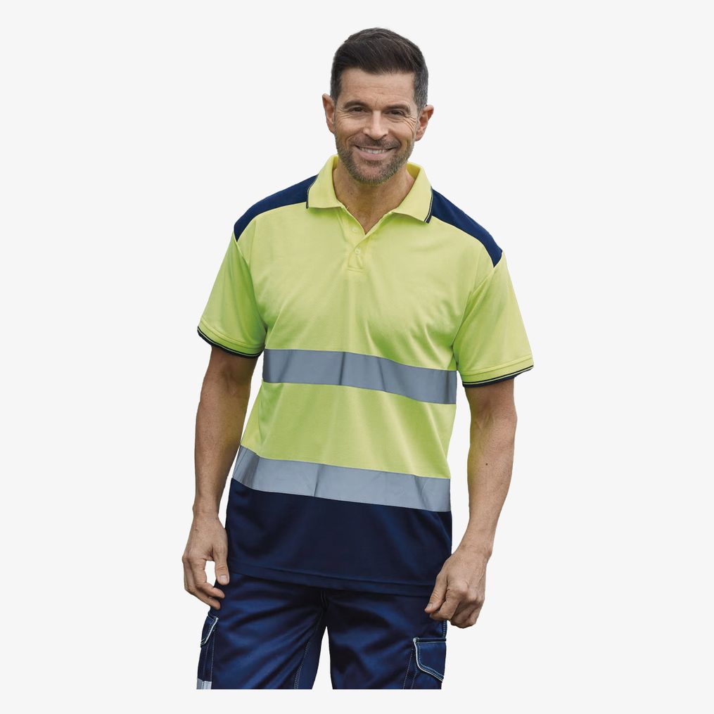  Polo bicolore haute visibilité Yoko