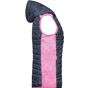 James&Nicholson Ladies´ Knitted Hybrid Vest pink_melange/anthracite_melange