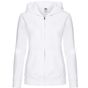 fruit of the loom Premium Hooded Sweat Jacket Lady-Fit white