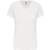 kariban T-shirt col V manches courtes femme - white - L