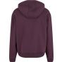 Build Your Brand Fluffy Zip Hoody plum_purple