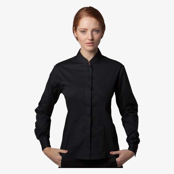 Women's bar shirt Mandarin collar long sleeve bargear