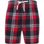 SF Clothing Men´s tartan lounge shorts red_navy_check