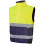 Velilla Bodywarmer matelassé bicolore haute visibilité fluo_yellow/navy