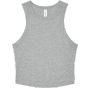 Bella Women's micro rib racer tank - athletic_heather - L