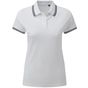 Asquith & Fox Polo passepoilé coupe classique femme - col contrasté white/navy