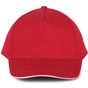 K-up Casquette avec sandwich contrasté - 5 panneaux  red/white