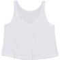 mantis Women's organic crop vest white