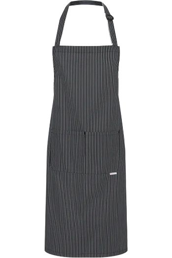 Bib Apron Carlo Pinstripe - Black