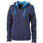 James&Nicholson Ladies' Hooded Jacket navy/cobalt
