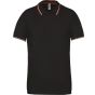 Kariban Polo maille piquée manches courtes homme black/red/white