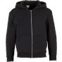 Build Your Brand Kids Fluffy Zip Hoody Black