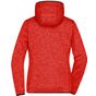 James&Nicholson Ladies' Knitted Fleece Hoody red_melange/black