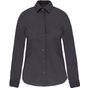 Kariban Chemise coton / élasthanne manches longues femme zinc