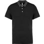 kariban Polo jersey bicolore homme - black/dark_grey_heather - L