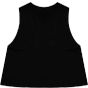 Bella Women's racerback cropped tank solid_black_blend