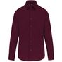 Kariban Chemise coton / élasthanne manches longues homme wine