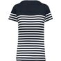 Kariban T-shirt marin col rond Bio femme navy/white_stripe