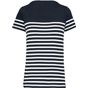 kariban T-shirt marin col rond Bio femme navy/white_stripe