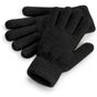 Beechfield Gants confortables à revers en maille côtelée black_marl