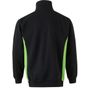 Velilla Sweat bicolore zippé black/lime