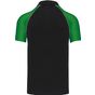 Kariban Polo Baseball black/l.g./green