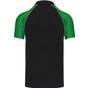 kariban Polo Baseball black/l.g./green