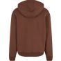 Build Your Brand Fluffy Zip Hoody chocolate_brown