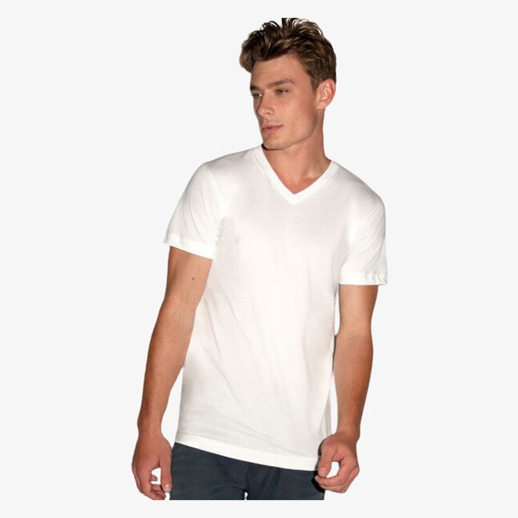 Men's Jersey V-Neck Tee canvas